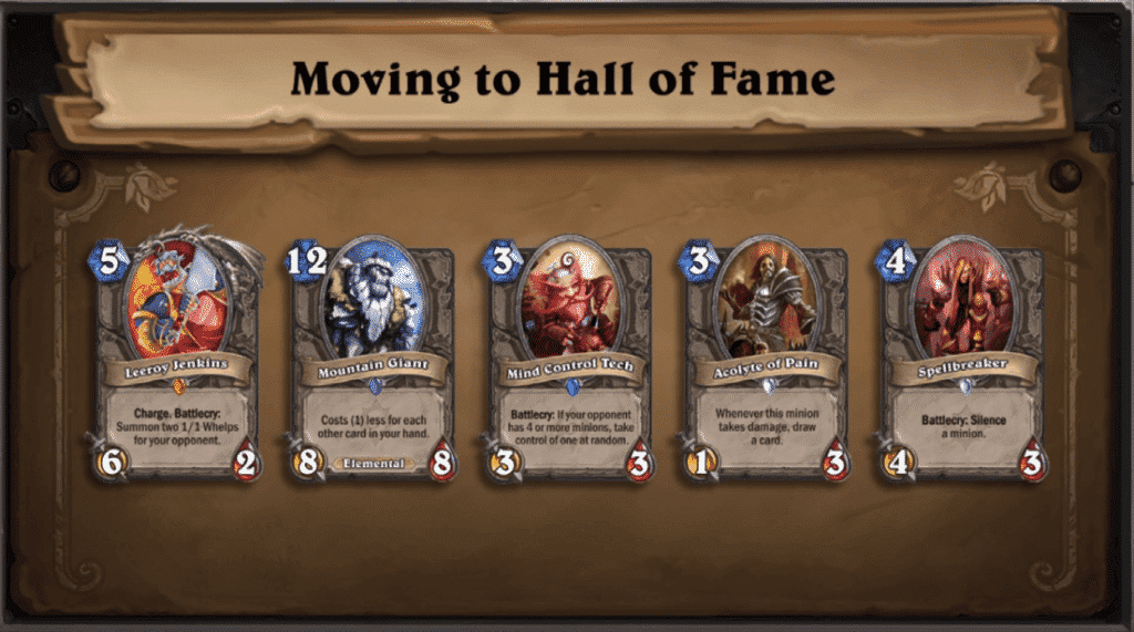 Moving to the Hall of Fame