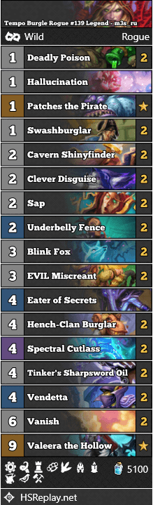 Tempo Burgle Rogue #139 Legend - m3s_ru