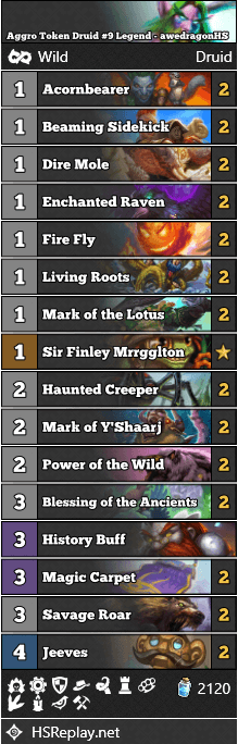 Aggro Token Druid #9 Legend - awedragonHS