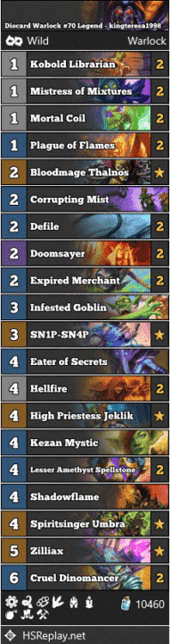 Discard Warlock #70 Legend - kingteresa1998