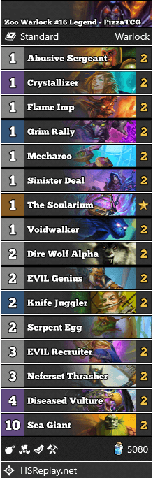 Zoo Warlock #16 Legend - PizzaTCG