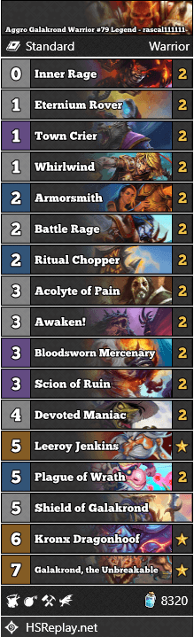 Aggro Galakrond Warrior #79 Legend - rascal111111
