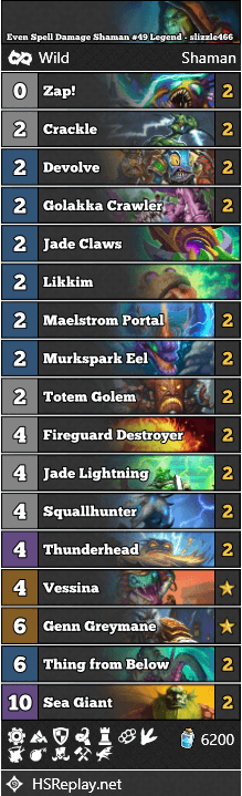 Even Spell Damage Shaman #49 Legend - slizzle466