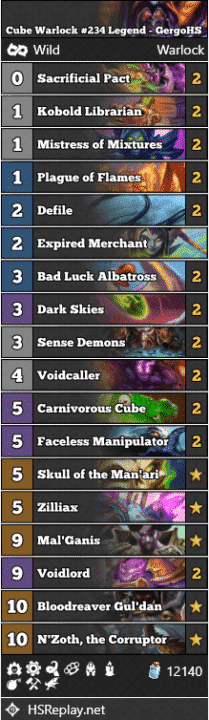 Cube Warlock #234 Legend - GergoHS