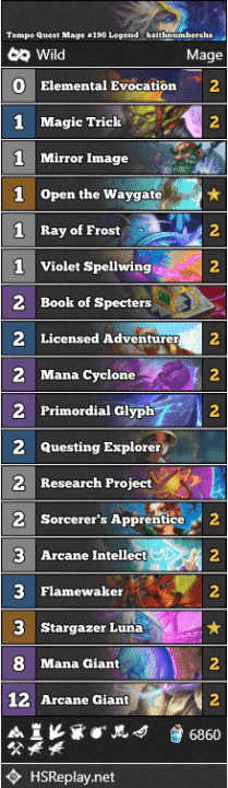 Tempo Quest Mage #190 Legend - keithnumbershs