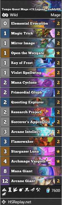 Tempo Quest Mage #74 Legend - ZeddyHS