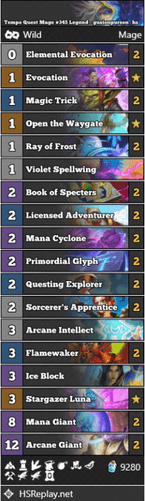 Tempo Quest Mage #345 Legend - gusionpurson_hs