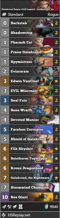 Galakrond Rogue #228 Legend - coolkid2001_hs
