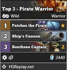 Top 3 - Pirate Warrior