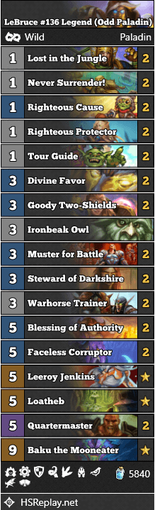 LeBruce #136 Legend (Odd Paladin)