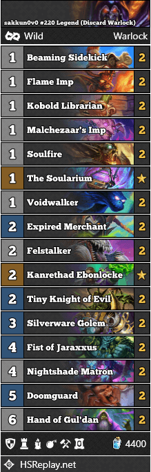 sakkun0v0 #220 Legend (Discard Warlock)