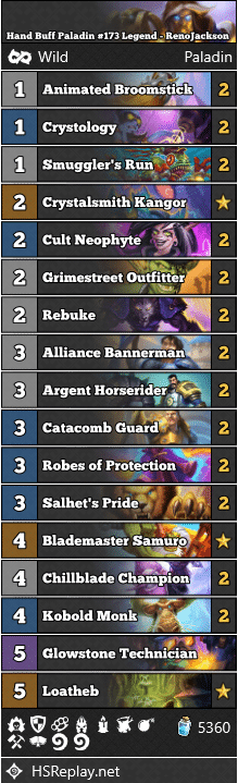 Hand Buff Paladin #173 Legend - RenoJackson