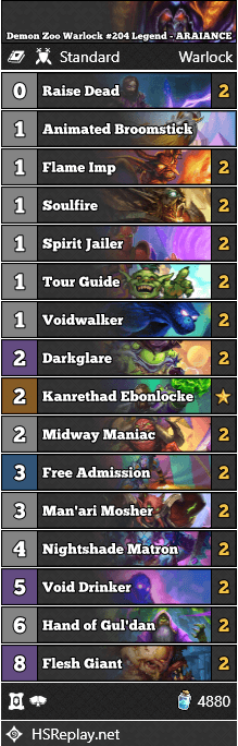 Demon Zoo Warlock #204 Legend - ARAIANCE