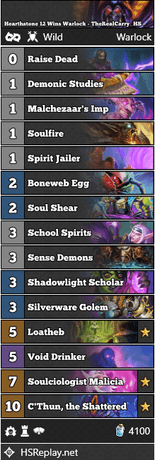Hearthstone 12 Wins Warlock - TheRealCarry_HS