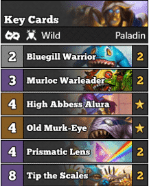 Murloc Paladin - Key Cards