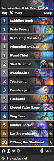 Hearthstone Duels 12 Win Mage - SheikVII