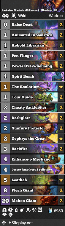 Darkglare Warlock #158 Legend - Ghostdog_HS