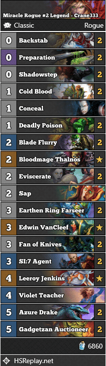 Miracle Rogue #2 Legend - Crane333_