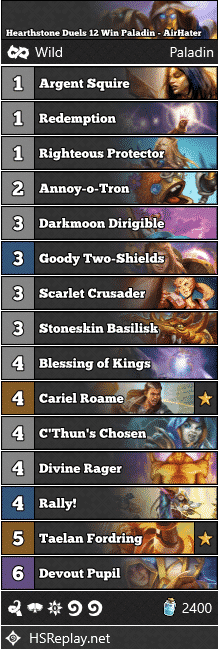 Hearthstone Duels 12 Win Paladin - AirHater