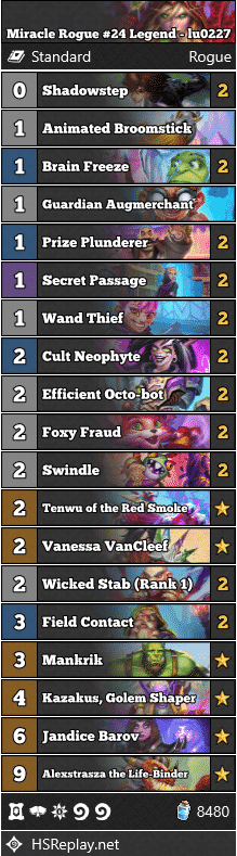 Miracle Rogue #24 Legend - lu0227