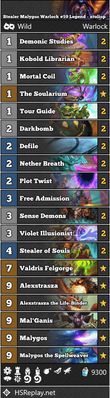 Stealer Malygos Warlock #59 Legend - xtuliop