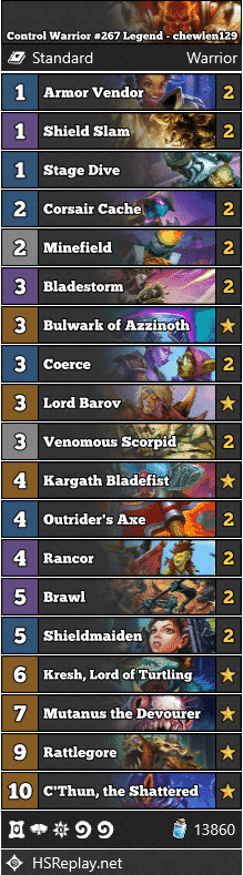 Control Warrior #267 Legend - chewlen129