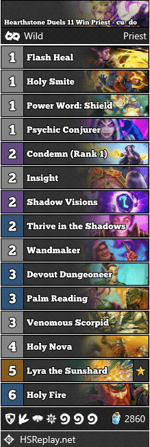 Hearthstone Duels 11 Win Priest - cu_do