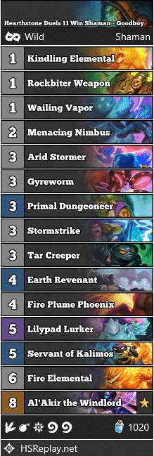 Hearthstone Duels 11 Win Shaman - Goodboy