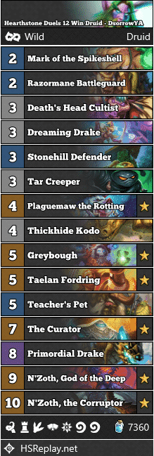 Hearthstone Duels 12 Win Druid - DsorrowYA