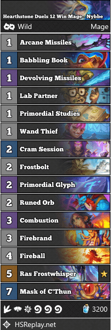 Hearthstone Duels 12 Win Mage - Nybbe