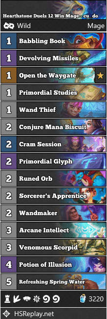 Hearthstone Duels 12 Win Mage - cu_do