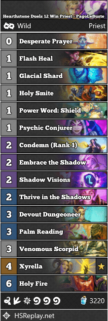 Hearthstone Duels 12 Win Priest - PagoLeBuste