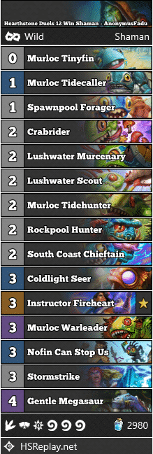 Hearthstone Duels 12 Win Shaman - AnonymusFadu