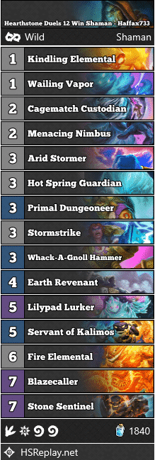 Hearthstone Duels 12 Win Shaman - Haffax733