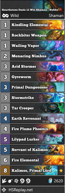 Hearthstone Duels 12 Win Shaman - Nybbe