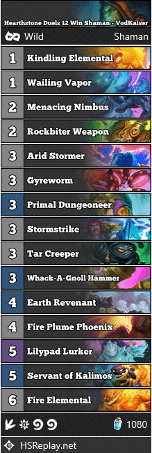 Hearthstone Duels 12 Win Shaman - VodKaiser