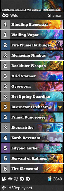 Hearthstone Duels 12 Win Shaman - itsthemikeman