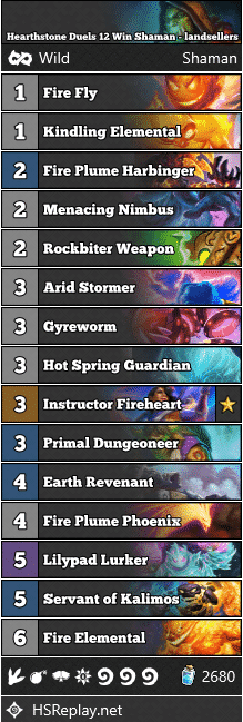 Hearthstone Duels 12 Win Shaman - landsellers