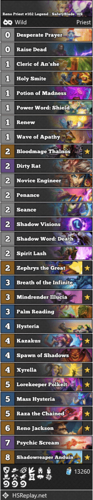 Reno Priest #102 Legend - SafetyBlade_HS