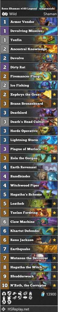 Reno Shaman #149 Legend - tempraoishi