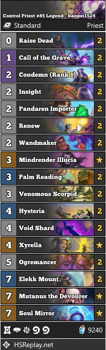 Control Priest #85 Legend - banpei1524