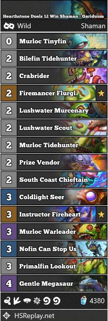 Hearthstone Duels 12 Win Shaman - Gariduum