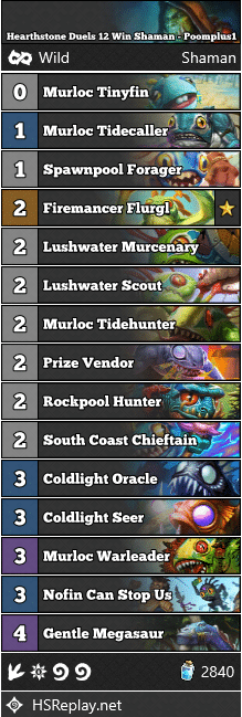 Hearthstone Duels 12 Win Shaman - Poomplus1