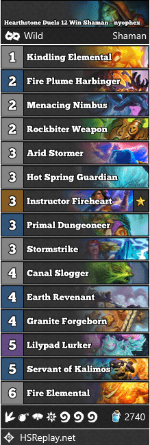 Hearthstone Duels 12 Win Shaman - nyophex