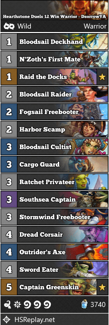 Hearthstone Duels 12 Win Warrior - DsorrowYA