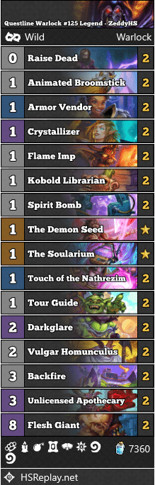 Questline Warlock #125 Legend - ZeddyHS