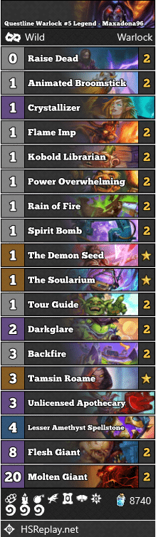 Questline Warlock #5 Legend - Maxadona96