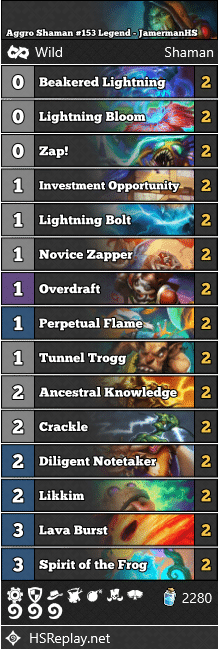 Aggro Shaman #153 Legend - JamermanHS