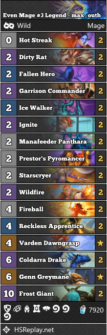 Even Mage #3 Legend - max_outh