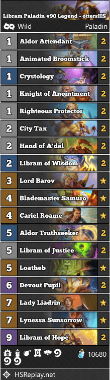 Libram Paladin #90 Legend - ottersHS